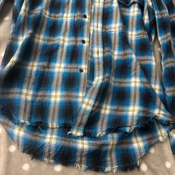 mens DIESEL plaid hooded button-up flannel shirt - Picture 5 of 8